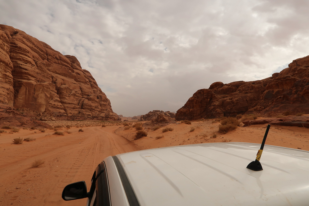 Driving in Wadi Rum, Jordan
