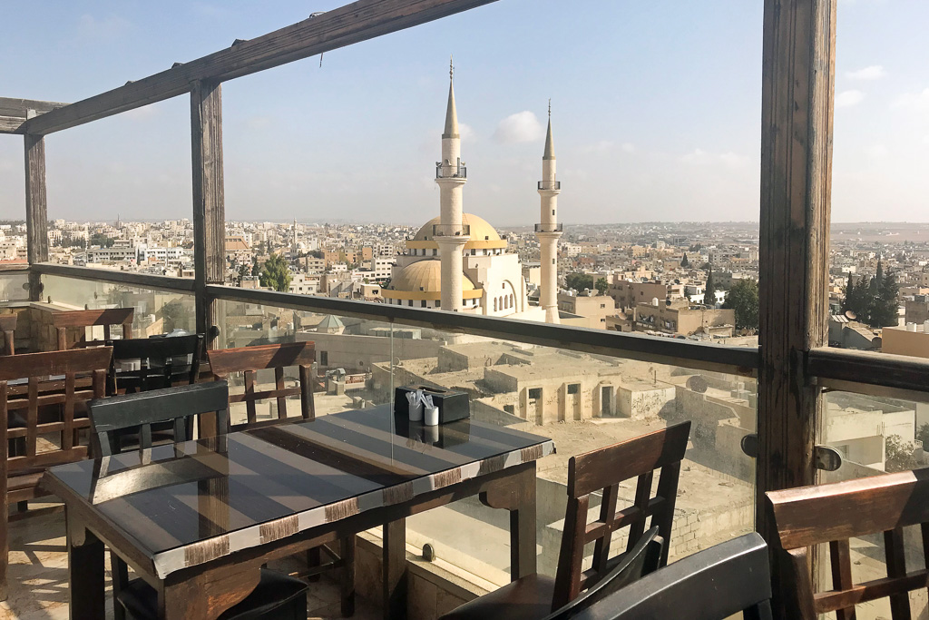 View from rooftop over Madaba, Jordan