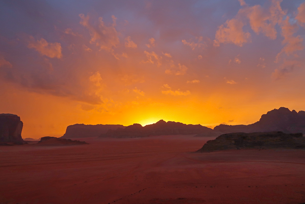 Sunset at Wadi Rum, Jordan