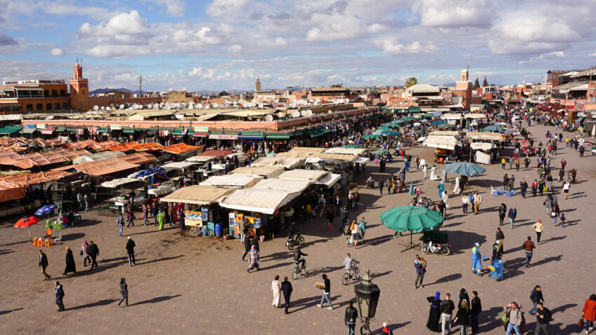 Jemaa el-Fna market stalls