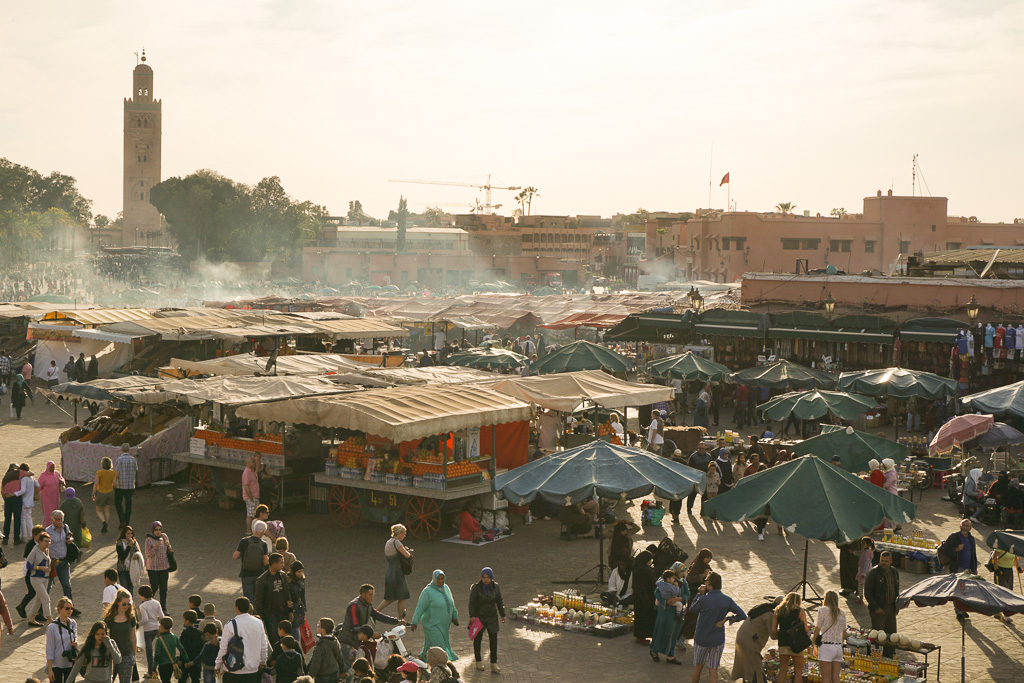 Jemaa el-Fna market stalls