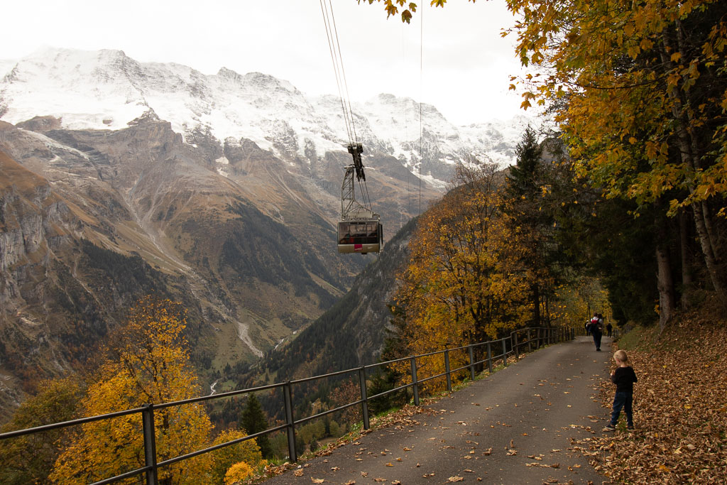 Cable car near Murren, Switzerland